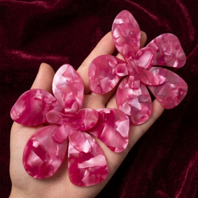 Flor de Ruido – Aretes Florales Rosa