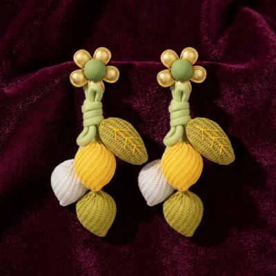 Aretes Tejido Tropical